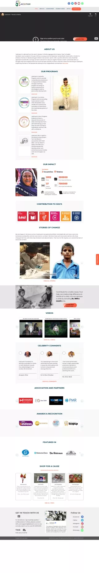 Child Welfare Organizations in India: Lakshyam