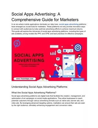 social apps advertising a comprehensive guide