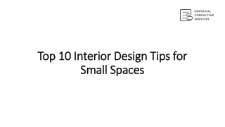 Top 10 Interior Design Tips for Small Spaces