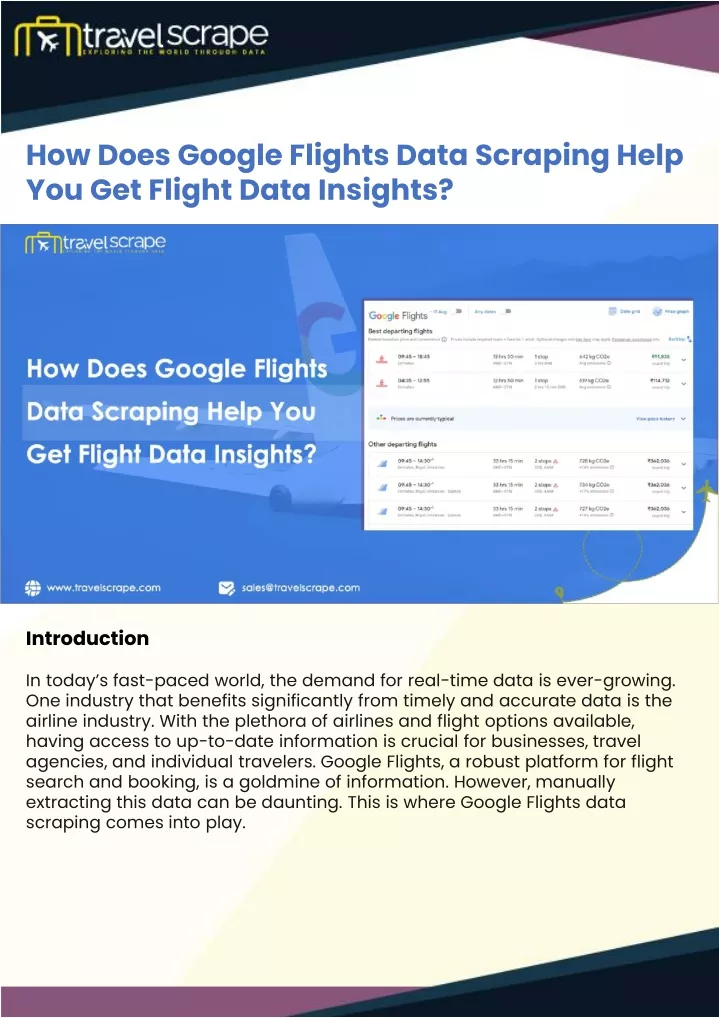 how does google flights data scraping help