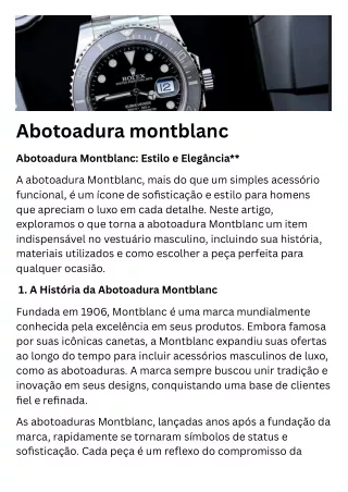 Abotoadura montblanc
