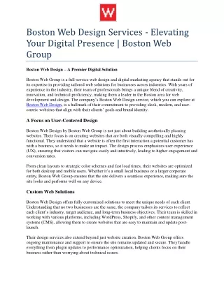 boston web design services elevating your digital