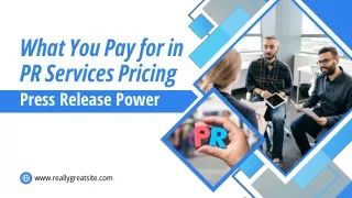 what you pay for in pr services pricing