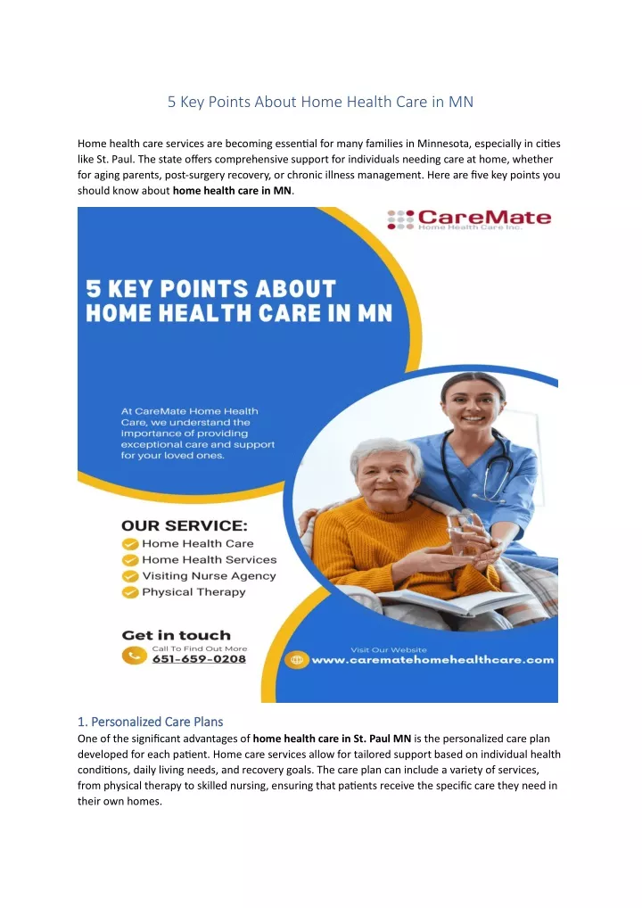 5 key points about home health care in mn home