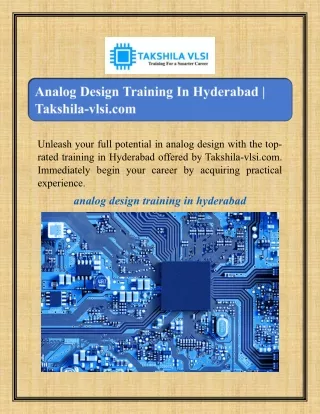 unleash your full potential in analog design with