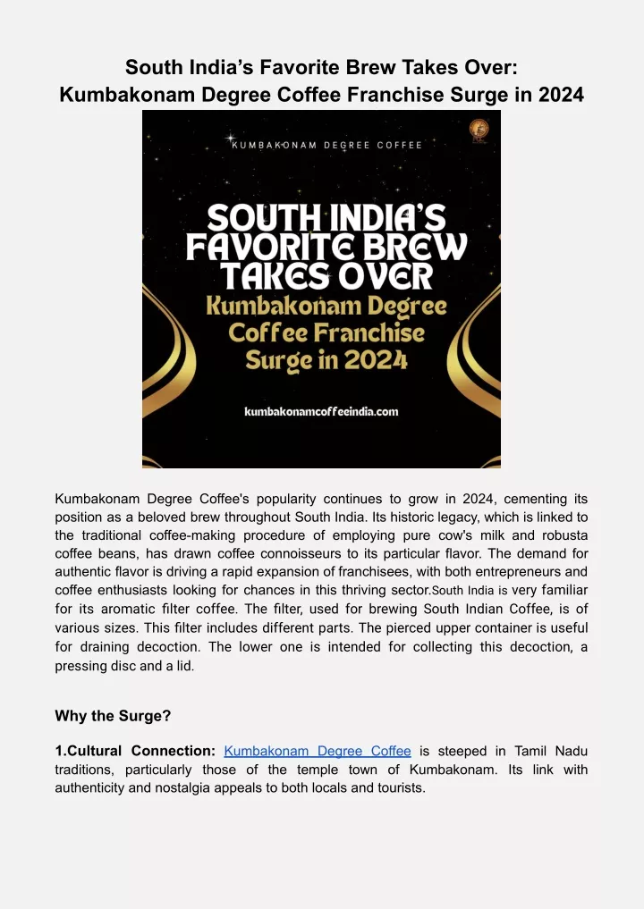 south india s favorite brew takes over kumbakonam