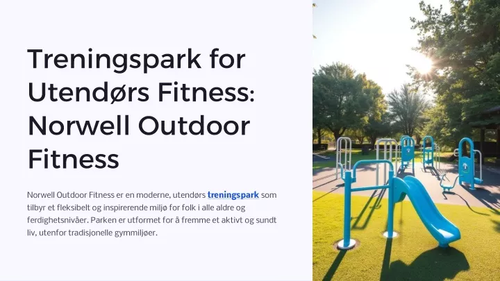 treningspark for utend rs fitness norwell outdoor