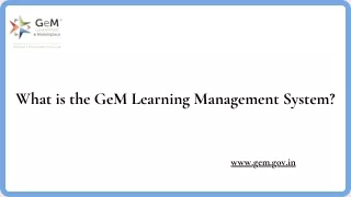 What is the GeM Learning Management System