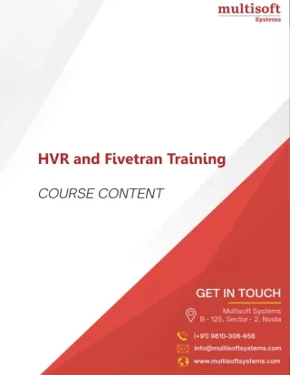 hvr and fivetran training