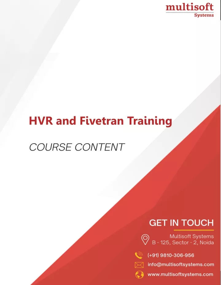 hvr and fivetran training