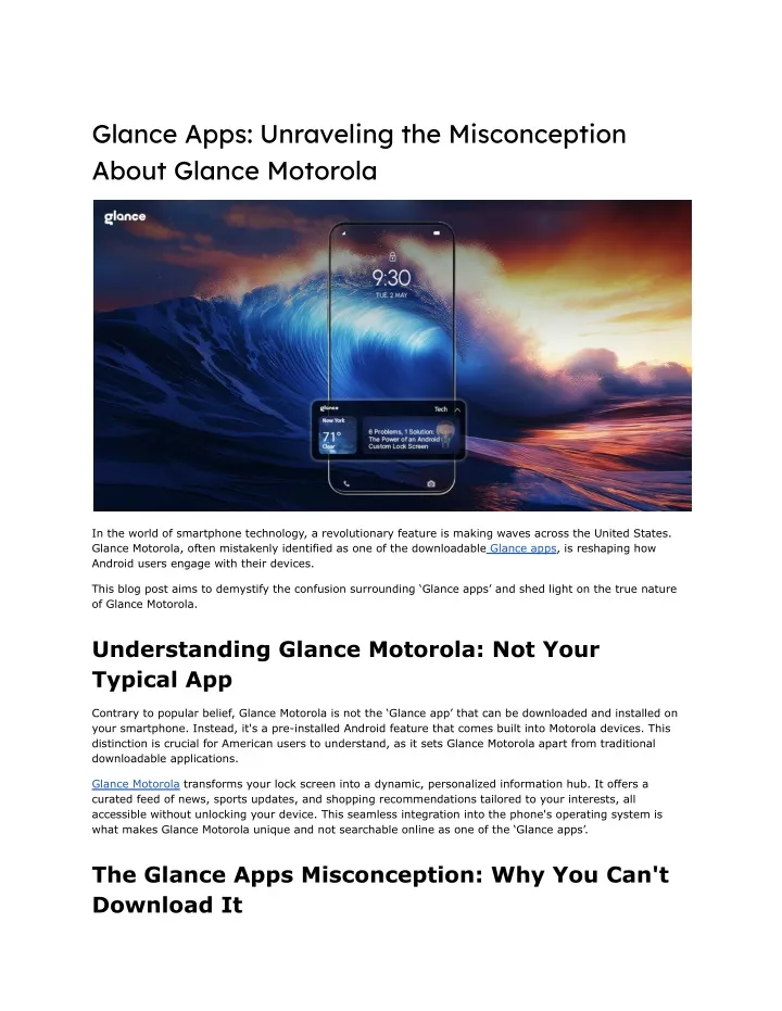 glance apps unraveling the misconception about