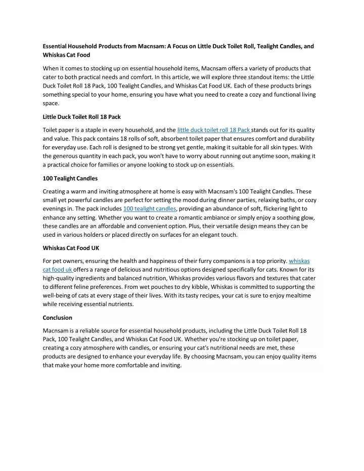 essential household products from macnsam a focus