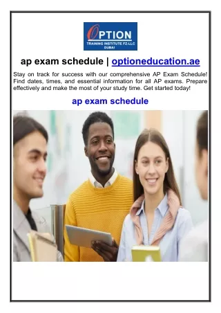 ap exam schedule optioneducation ae
