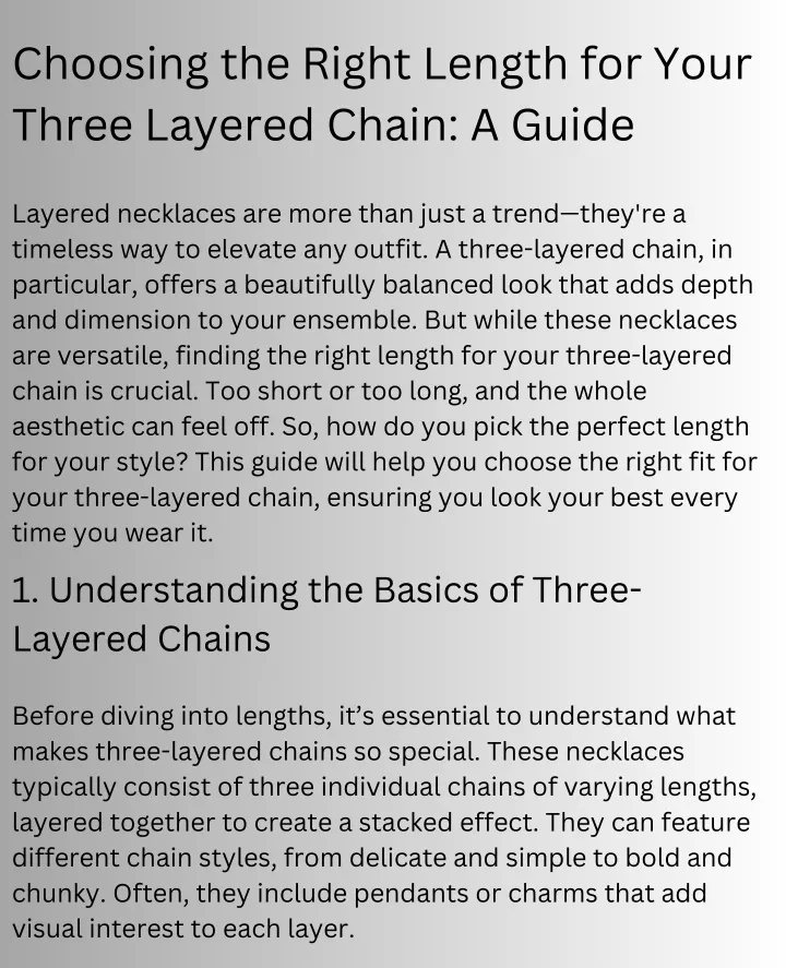 choosing the right length for your three layered