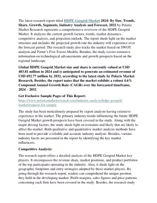 HDPE Geogrid Market