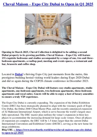 cheval maison expo city dubai to open in q1 2025