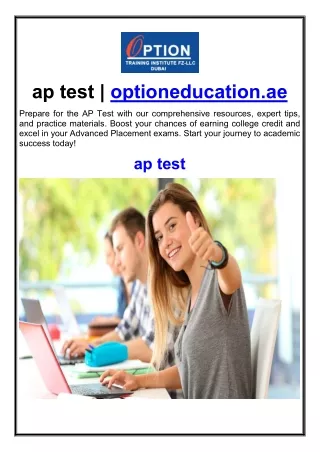 ap test optioneducation ae