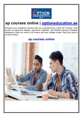 ap courses online optioneducation ae