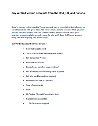 23.1 Tips For Buy Verified Venmo Accounts Success