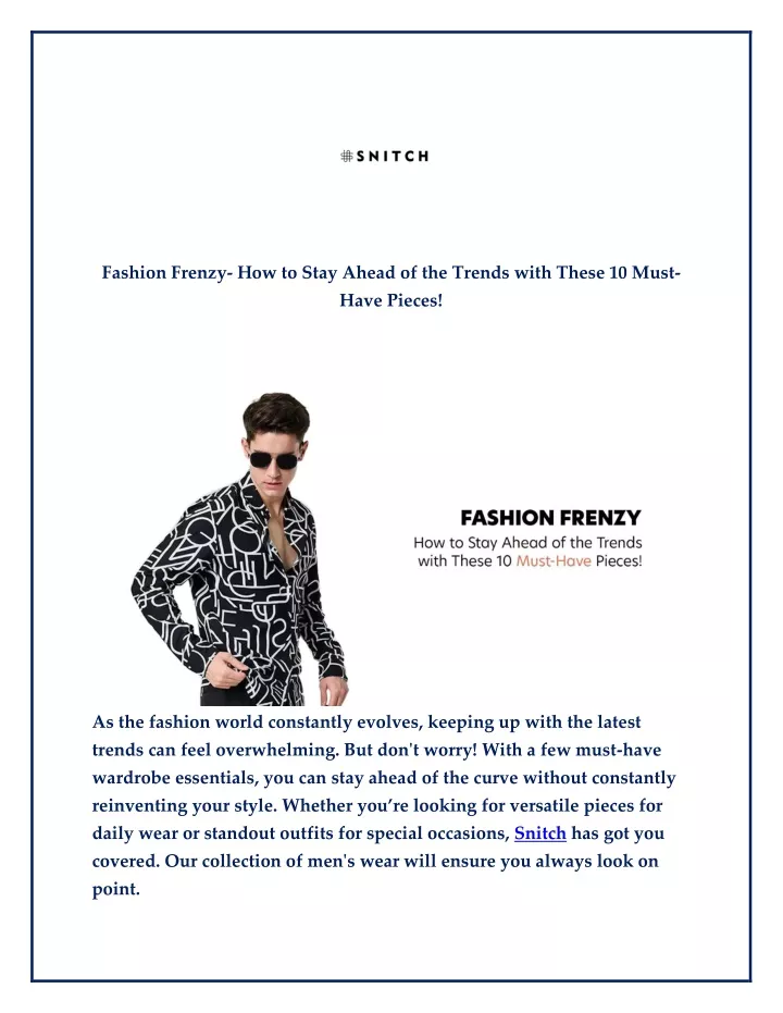 fashion frenzy how to stay ahead of the trends