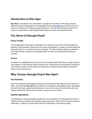 introduction to raz vape