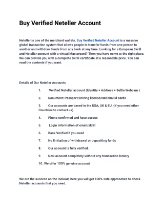23.1 Tips For Buy Verified Neteller Accounts Success