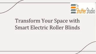 Transform Your Space with Smart Electric Roller Blinds