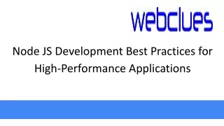 node js development best practices for high
