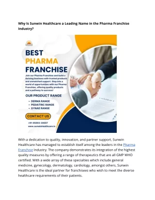 Best Pharma Franchise