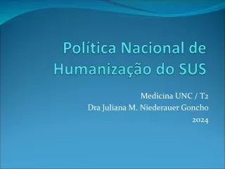 Política Nacional de Humanização