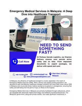 Emergency Medical Services in Malaysia