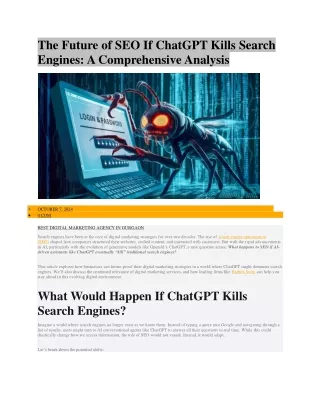 the future of seo if chatgpt kills search engines