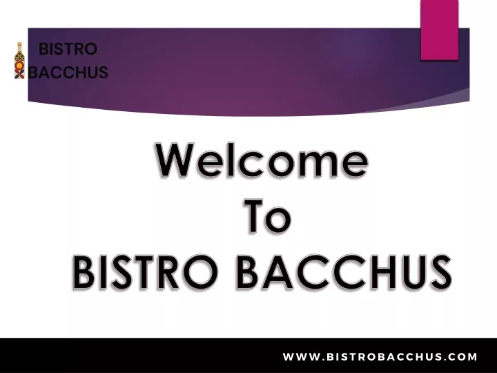 welcome to bistro bacchus