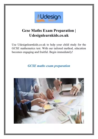 Gcse Maths Exam Preparation  Udesignlearnkids.co.uk