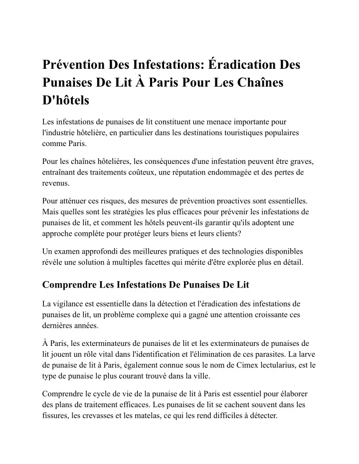 pr vention des infestations radication