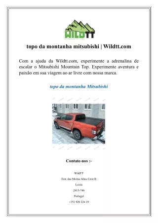 topo da montanha mitsubishi  Wildtt.com