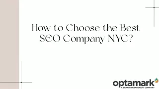 how to choose the best seo company nyc