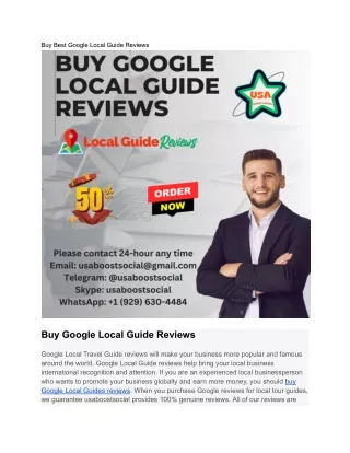 Buy Google Local Guide Reviews in hot deal