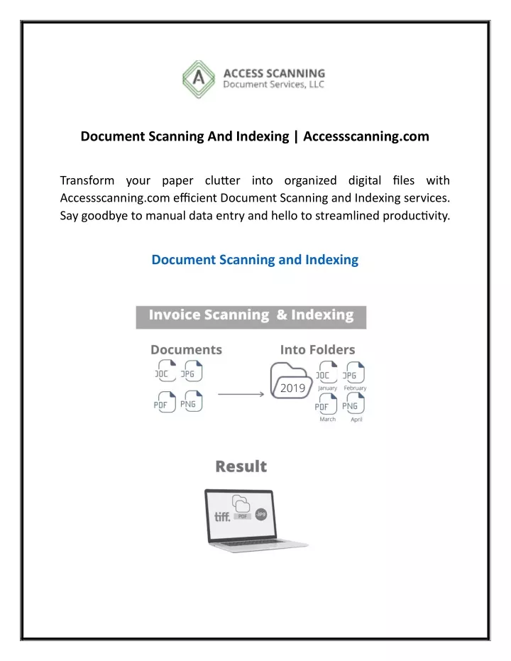 document scanning and indexing accessscanning com