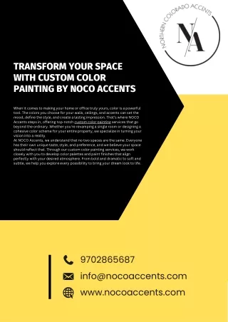 Custom Color Painting Services by NOCO Accents