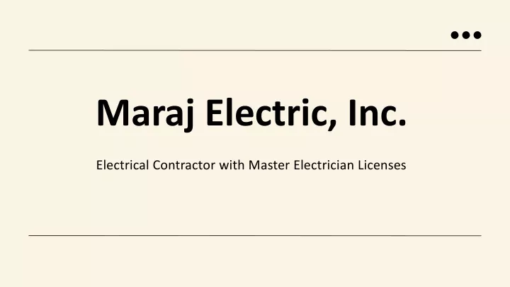 maraj electric inc