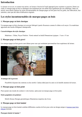 Les styles incontournables de marque-pages en bois pour tous les goûts