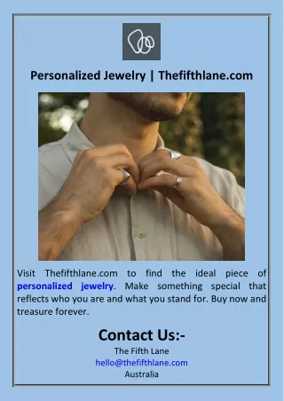 Personalized Jewelry  Thefifthlane.com