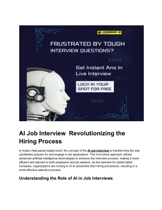 ai job interview revolutionizing the hiring