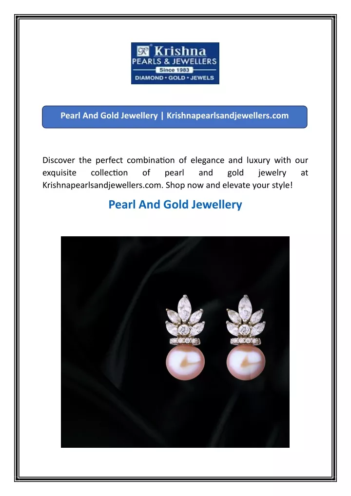 pearl and gold jewellery