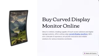 Buy Curved Display Monitor Online