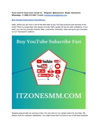 Buy Youtube Subscribers - 100% Real Subs