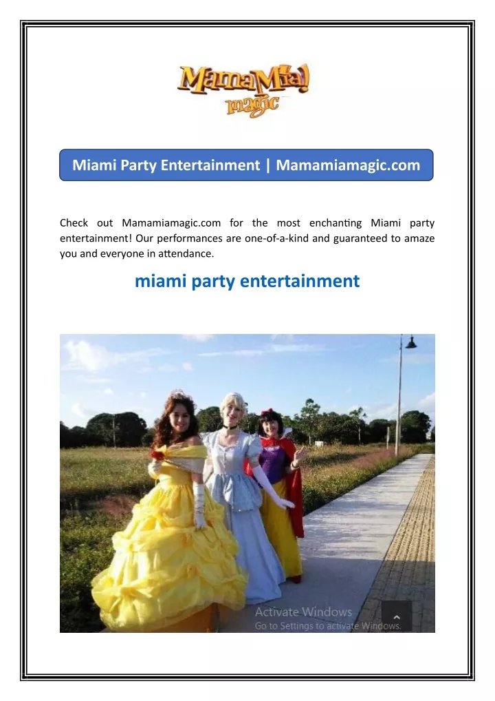 miami party entertainment mamamiamagic com