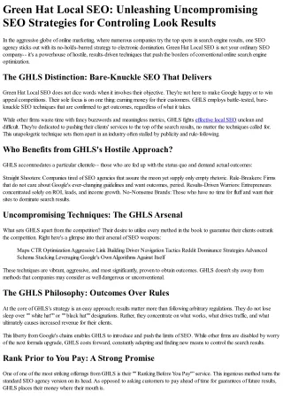 GHLS Is A Local SEO Agency