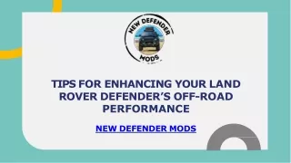tips for enhancing your land rover defender